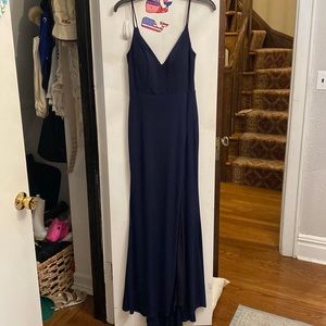 Women’s Maxi Navy Slit Dress